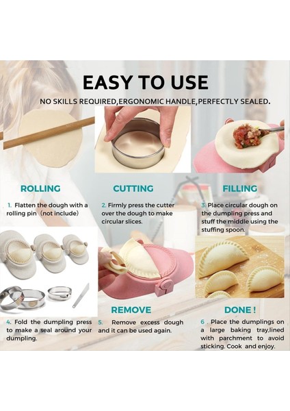 Empanada Maker Press, Hamur Kesici ile 6 Inç Ekstra Büyük Hambra Yapıcı Seti, Pierogi Için Hambraj Seti, Pastelito (Yurt Dışından) fırsatları