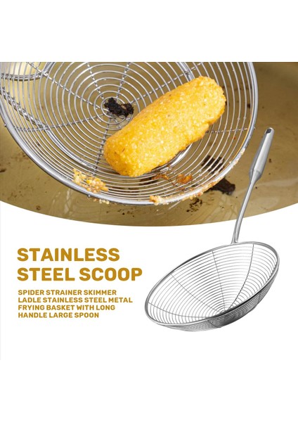 Steellaar Örümcek Süzgeç Skimmer Kepçe Paslanmaz Çelik Metal Kızartma Sepeti Uzun Saplı Büyük Kaşık (Yurt Dışından) fırsatları