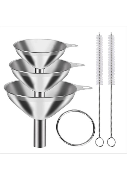 Şişeleri Doldurmak Için Huniler 3 Adet Paslanmaz Çelik Mini Mutfak Huni, Uçucu Yağları Aktarmak Için Set Huniler Sıvı (Yurt Dışından)