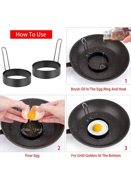 6 Paket Yumurta Halkası, Paslanmaz Çelik Yuvarlak Yumurta Yemek Halkaları Yapışmaz Kızartma Yumurta Yapıcı Kalıpları (Yurt Dışından) modelleri