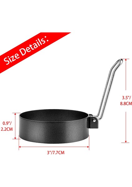 6 Paket Yumurta Halkası, Paslanmaz Çelik Yuvarlak Yumurta Yemek Halkaları Yapışmaz Kızartma Yumurta Yapıcı Kalıpları (Yurt Dışından) indirimleri