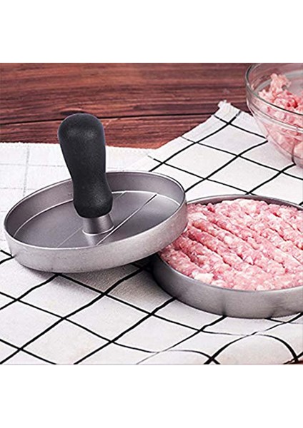 12CM Yuvarlak Burger Pres Hamburger Maker Alaşımlı Hamburger Kalıpları Form Pres Alüminyum Et Sesle Araçlar (Yurt Dışından) fırsatları