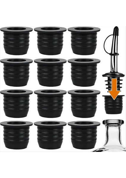 12 Paket Likör Pok Dökme Adaptörleri, Büyük Boyun Likör Şişeleri Için Spoutlar Dökün, 25 mm Boyuna Kadar Alkol Zeytinyağı Için (Yurt Dışından) fiyatları