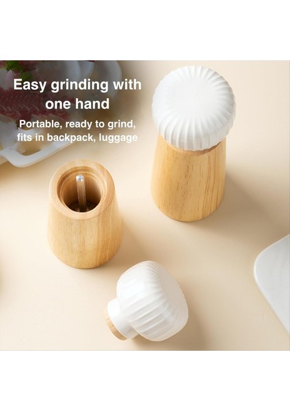 2pcs Seramik Kapak Seti, Ayarlanabilir Kaba Değirmenler, Doldurulabilir Tuz ve Karabiber (Mavi+Beyaz) ile Ahşap Tuz ve Karabiber Değirmeni (Yurt Dışından) modelleri