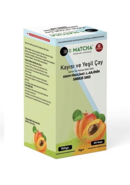 bilge ilaç gurme yaylacım kahvaltı sarayı kayısı ve yeşil çay krom pikolinat -l-arjinin sandolos sakızı ıçeren toz takviye edici gıda 20saşe