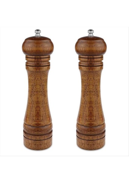 Biber Öğütücü - Biber Değirmeni, Biber Öğütücü, Deniz Tuzu Öğütücü, Ahşap Biber Değirmen Değirmeni Ayarlanabilir 2pcs L (Yurt Dışından) indirimleri