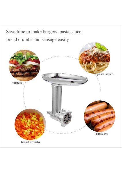 Sosis Doldurucu Tüpleri, Dayanıklı Gıda Öğütücü Ekleri Dahil Kitchenaid Stand Mikserleri Için Et Değirmeni Eki (Yurt Dışından) indirimleri
