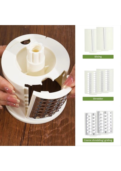 Döner Peynir Grater - Manuel Sebze Dilimleyici ve Koyalı Parçalı, Güçlü Emme Tabanı Verimli Dilimleme (Yurt Dışından) fiyatları
