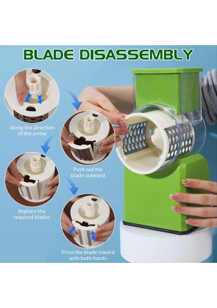 Döner Peynir Grater - Manuel Sebze Dilimleyici ve Koyalı Parçalı, Güçlü Emme Tabanı Verimli Dilimleme (Yurt Dışından) fırsatları