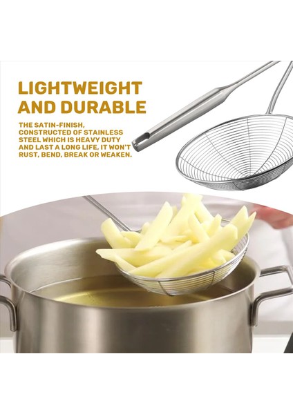 Steellaar Örümcek Süzgeç Skimmer Kepçe Paslanmaz Çelik Metal Kızartma Sepeti Uzun Saplı Büyük Kaşık (Yurt Dışından) indirimleri