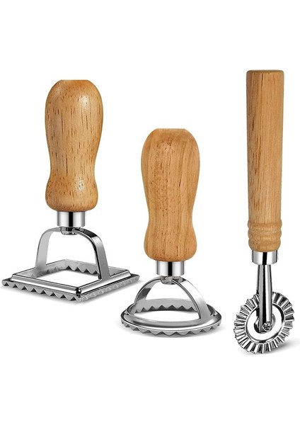 Ravioli Makarna Kesici Seti, Ravioli, Makarna, Köplü Lazanya, Pierogi Için Ahşap Saplı Ravioli Damga Yapıcısı (Yurt Dışından)