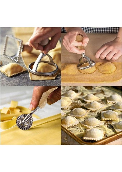 Ravioli Makarna Kesici Seti, Ravioli, Makarna, Köplü Lazanya, Pierogi Için Ahşap Saplı Ravioli Damga Yapıcısı (Yurt Dışından) fırsatları