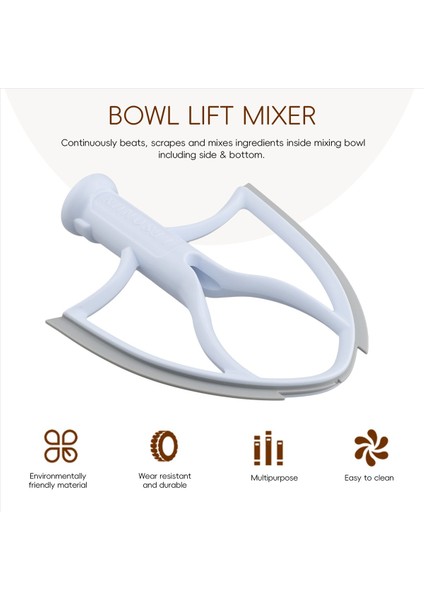 Kitchenaid Için Esnek Kenar Çırpıcı 5 Quart Bowl Stand Mikser Aksesuarları Silikon Kenarlı Düz ​​çırpıcı Kürek Sıyırıcı (Yurt Dışından) fırsatları