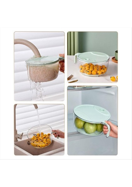 Pirinç Süzgeç, Fasulye Yıkama Süzgeçleri ve Pirinç Yıkayıcı Süzgeç Kabı ile Pirinç Temizleyici Sebzeler Için Yeşil (Yurt Dışından) indirimleri