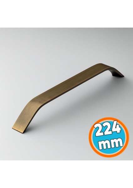 Mutfak Dolabı Dolap Kulpları Kapak Kulbu Kulpu Mobilya Çekmece Antik Sarı Metal 224 mm 22.4 cm