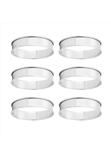 6 Paket 4 Inç Çift Haddelenmiş Ingiliz Çörek Halkaları, Paslanmaz Çelik Crumpet Halkaları, Tart Halkaları, Yuvarlak (Yurt Dışından) modelleri