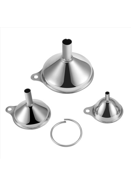 3pcs Çok Fonksiyonlu Paslanmaz Çelik Huni Essentail Yağ Su Baharatları Şarap Şişesi Filtre Huni Ev Mutfak Için (Yurt Dışından)