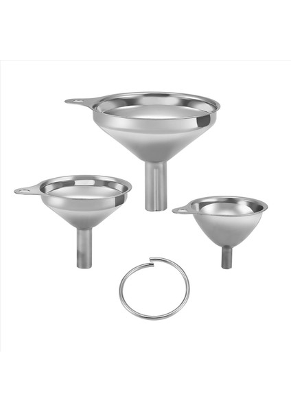 3pcs Çok Fonksiyonlu Paslanmaz Çelik Huni Essentail Yağ Su Baharatları Şarap Şişesi Filtre Huni Ev Mutfak Için (Yurt Dışından) fiyatları