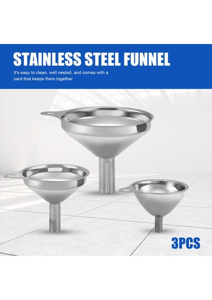 3pcs Çok Fonksiyonlu Paslanmaz Çelik Huni Essentail Yağ Su Baharatları Şarap Şişesi Filtre Huni Ev Mutfak Için (Yurt Dışından) fırsatları