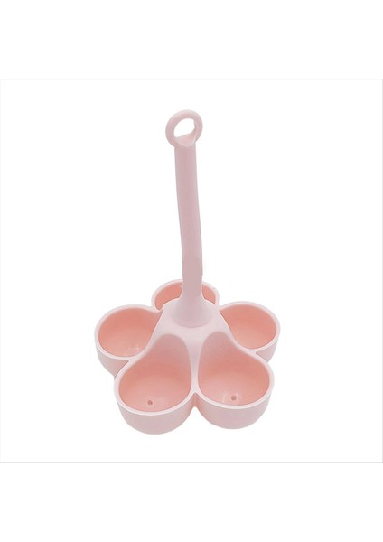 5 Delikli Silikon Yumurta Tenceresi Yüksek Sıcaklığa Dayanıklı Buğulanmış Yumurta Tepsisi Gıda Sınıfı Tamamlayıcı Gıda Aletleri Pembe (Yurt Dışından)