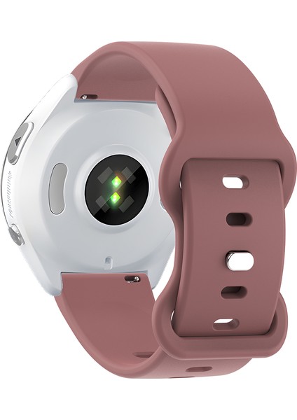 Evrensel 18 mm Düz Renkli Silikon Kayış Şeklinde Tokalı Akıllı Saat Kordonu - Mor Pus (Yurt Dışından)