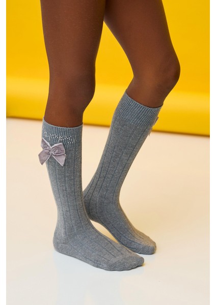 Let's Party Dizaltı Çocuk Çorabı Gri-Melanj modelleri