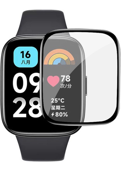 Xiaomi Redmi Watch 3 Lite/watch 3 Active 3D Pet Ekran Koruyucu Siyah Kenarlı Çizilmez Saat Ekran Filmi Için 1 Adet (Yurt Dışından)