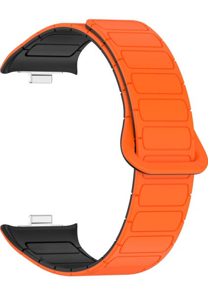 Xiaomi Akıllı Bileklik 9 Pro/akıllı Bileklik 8 Pro/redmi Watch 4 Manyetik Saat Kayışı Için Silikon Bant - Turuncu + Siyah (Yurt Dışından) fiyatları