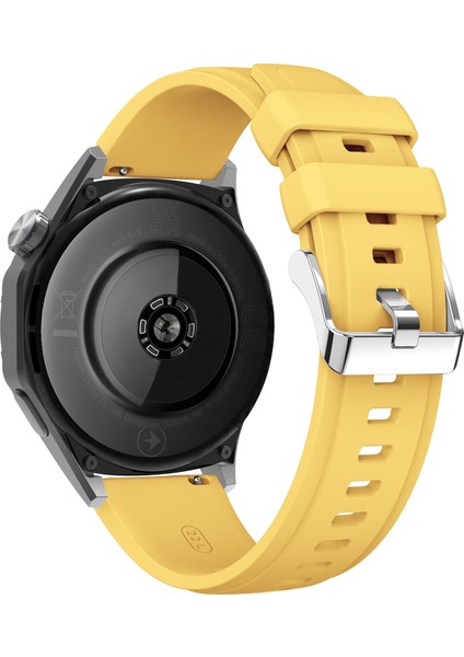 Xiaomi Watch S4 Sport/redmi Watch 5 Active Saat Bandı Için 22 mm Silikon Kayış Gümüş Tokalı - Sarı (Yurt Dışından)