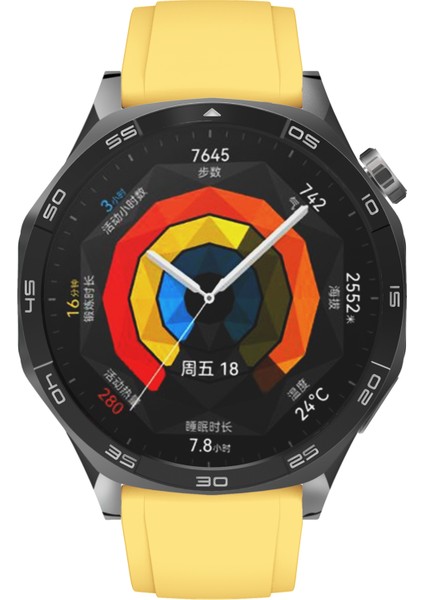 Xiaomi Watch S4 Sport/redmi Watch 5 Active Saat Bandı Için 22 mm Silikon Kayış Gümüş Tokalı - Sarı (Yurt Dışından) indirimleri