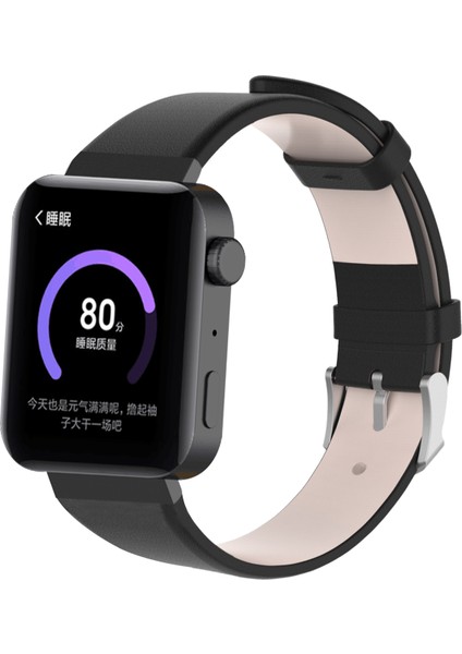 Xiaomi Mi Watch Için 18 mm Deri Akıllı Saat Kayışı Değişimi - Siyah (Yurt Dışından) fırsatları