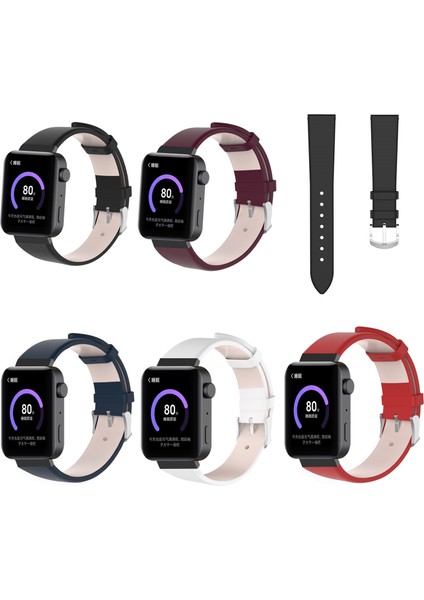 Xiaomi Mi Watch Için 18 mm Deri Akıllı Saat Kayışı Değişimi - Siyah (Yurt Dışından) indirimleri