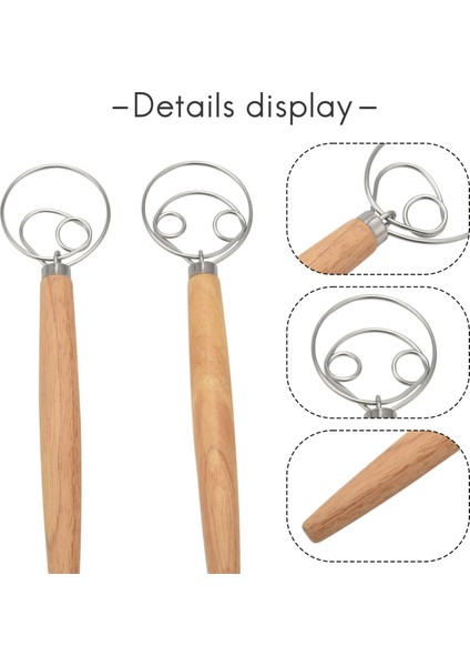 Danimarka Hamuru Çırpma El Mikseri, 2pcs Paslanmaz Çelik Hamur Mikseri Pizza Hamuru Için 2 Hamur Kazıyıcı, Maya Ekmeği, Vb. (Yurt Dışından) indirimleri