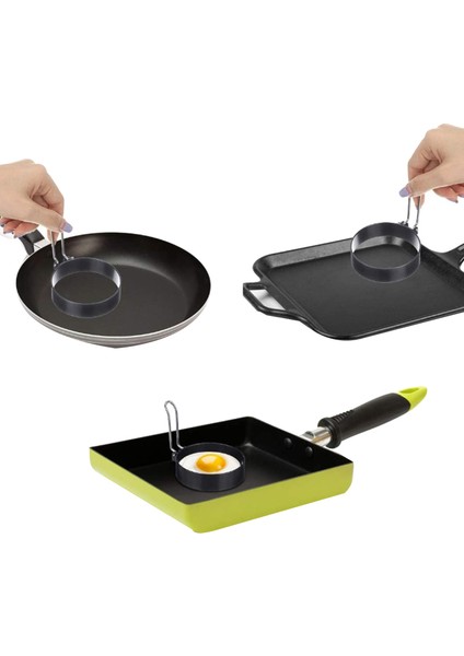 Yuvarlak Yumurta Gözleme Yapımcısı Kalıp, Sopa Çemberi Olmayan Çember Şarkıcı Kalıp, Mcmuffin&#39;i Kızartma Veya Yumurta Şekillendirme Aracı (Yurt Dışından) indirimleri