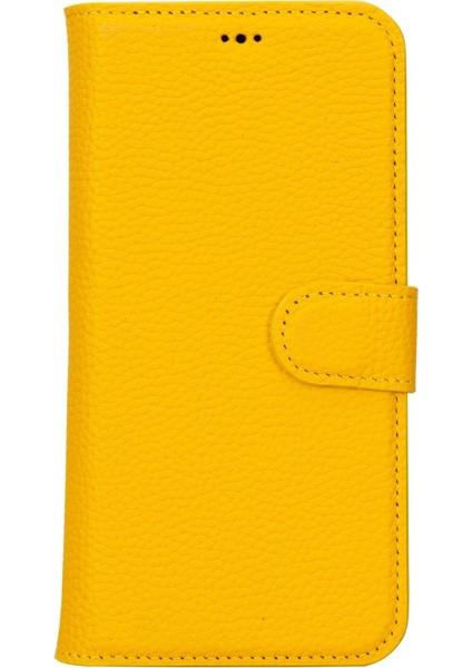 Apple iPhone 15 Pro Max Uyumlu Deri Cüzdanlı Kılıf Mwwn FL12 Sarı fırsatları