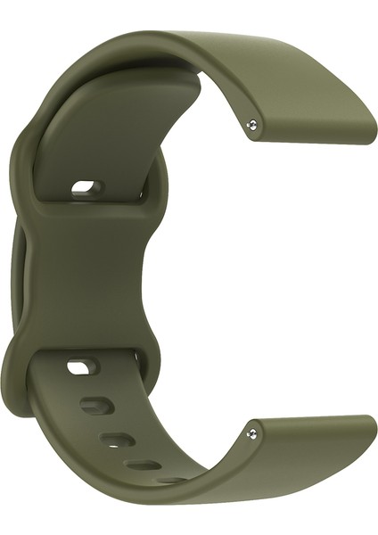 Evrensel 18 mm Düz Renkli Silikon Kayış Şeklinde Tokalı Akıllı Saat Kordonu - Ordu Yeşili (Yurt Dışından) modelleri