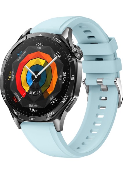 Xiaomi Watch S4 Sport/redmi Watch 5 Active Saat Bandı Için Gümüş Tokalı 22 mm Silikon Kayış - Bebek Mavisi (Yurt Dışından) fırsatları