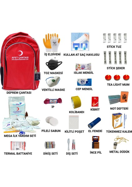 Deprem ve Afet Çantası (Acil Durum Kiti)
