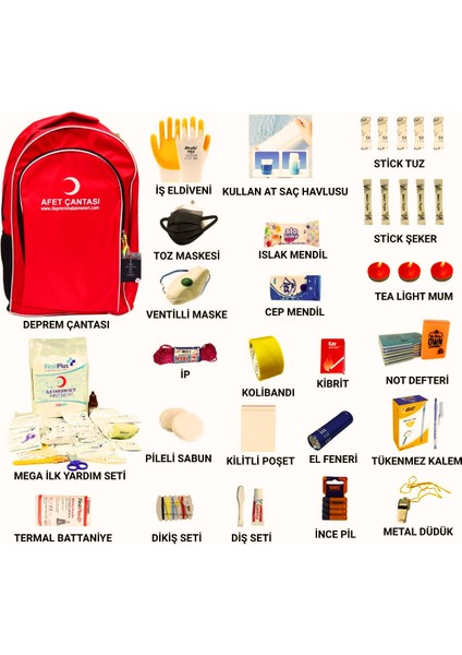 Deprem ve Afet Çantası (Acil Durum Kiti) fiyatları