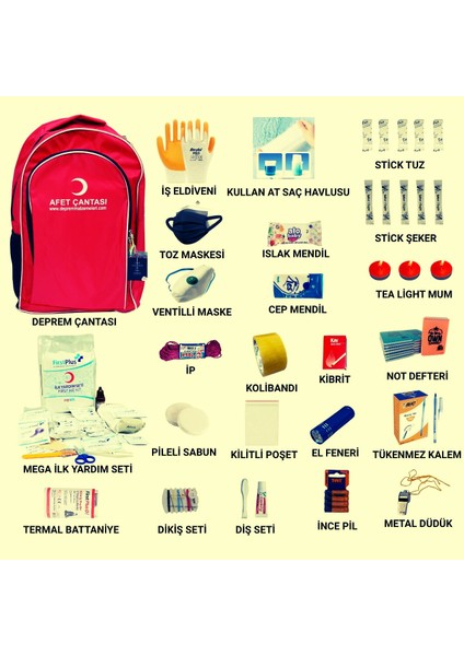 Deprem ve Afet Çantası (Acil Durum Kiti) modelleri