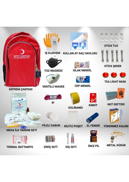 Deprem ve Afet Çantası (Acil Durum Kiti) fırsatları