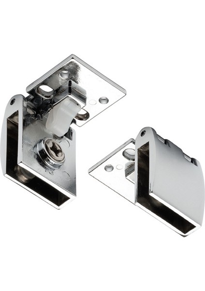 1 Takım Cam Kapak Menteşesi Dolap Kapak Bağlantı Aparatı Mobilya Menteşe Sistemleri Krom Metal indirimleri