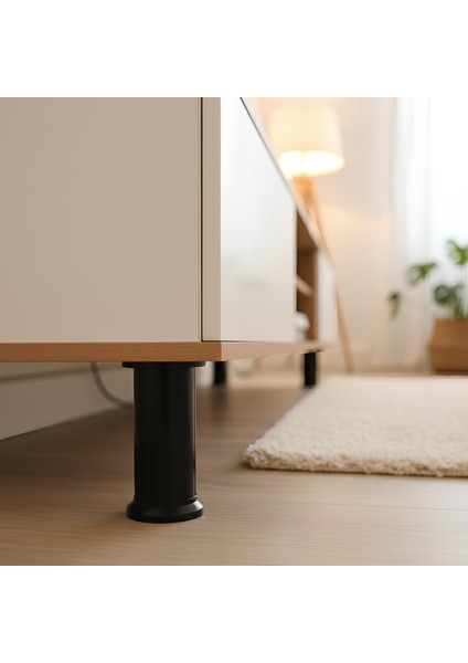 Plastik Ayak Dolap Mobilya Tezgah Yükseltici Yükseltme Ayağı Ayarlanabilir 1 Adet 12 cm Siyah fırsatları