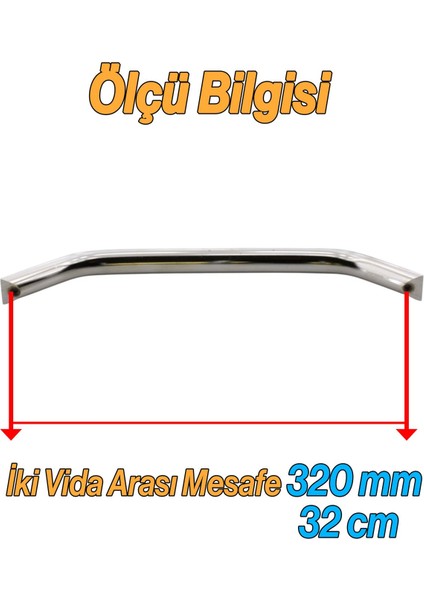 Mobilya Çekmece Mutfak Dolabı Dolap Kapak Kulpları Kulb Kulpu 32 cm Metal Inox Kulp 320 mm modelleri