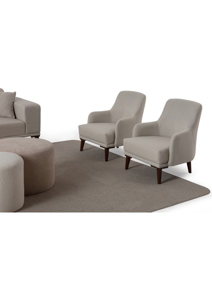 Regnar Keten Berjer Krem Tekli Koltuk