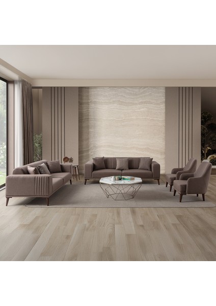 Regnar Keten Berjer Kahverengi Tekli Koltuk