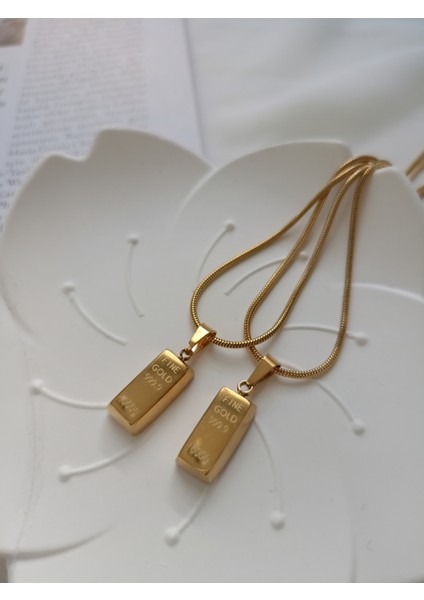 Lente Aksesuar Çelik Yılan Zincir Külçe Kolye Trend Kadın Takı Trend Kolye fırsatları