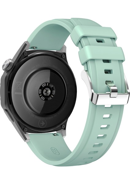 Xiaomi Watch S4 Sport/redmi Watch 5 Active Saat Bandı Için Gümüş Tokalı 22 mm Silikon Kayış - Yeşil (Yurt Dışından)