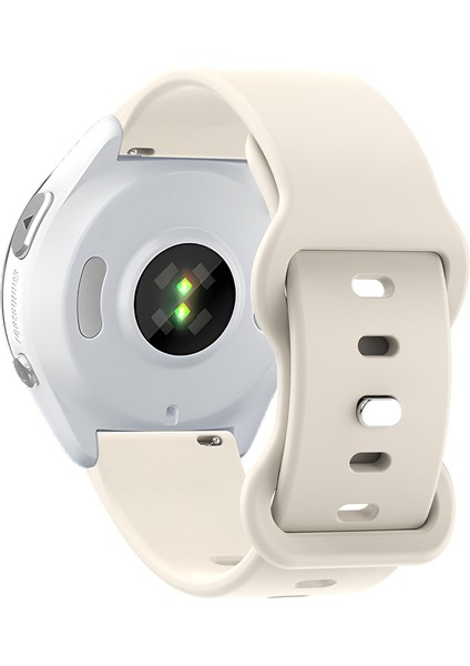 Evrensel 22 mm Silikon Saat Kayışı Düz Renk Şeklinde Tokalı Yedek Bant - Starlight (Yurt Dışından)