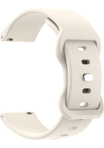 Evrensel 22 mm Silikon Saat Kayışı Düz Renk Şeklinde Tokalı Yedek Bant - Starlight (Yurt Dışından) modelleri